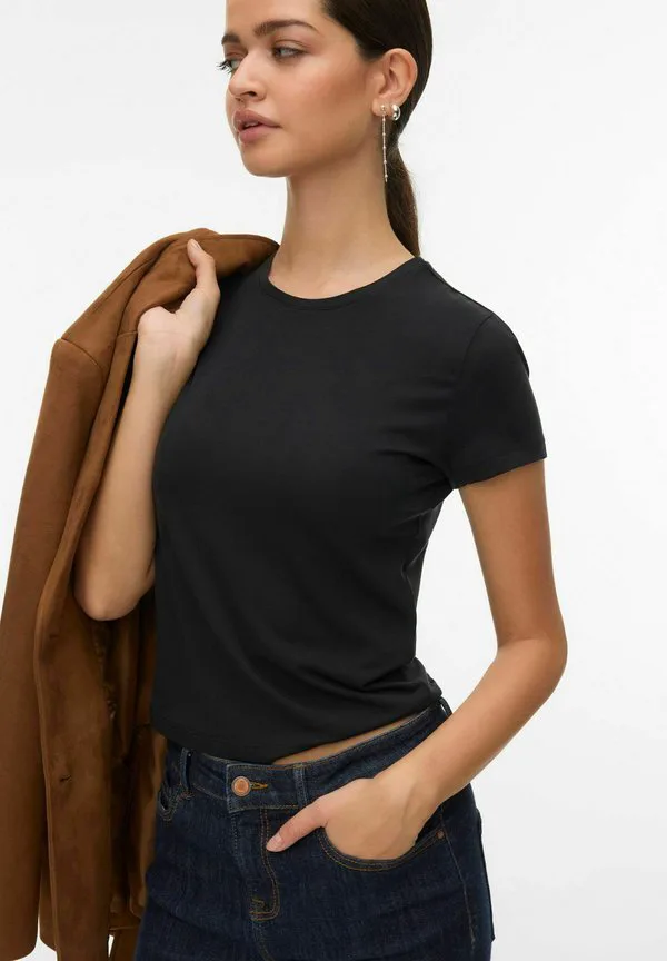 

Базовая футболка vmkylie Vero Moda, Black, Черный, Базовая футболка vmkylie Vero Moda, Black