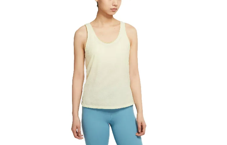 Женская майка Dri Fit Sport Nike, Light Vanilla Yellow — фото 3