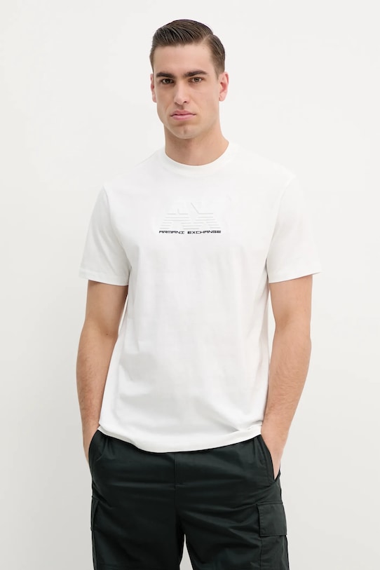 

Хлопковая футболка Armani Exchange, белый