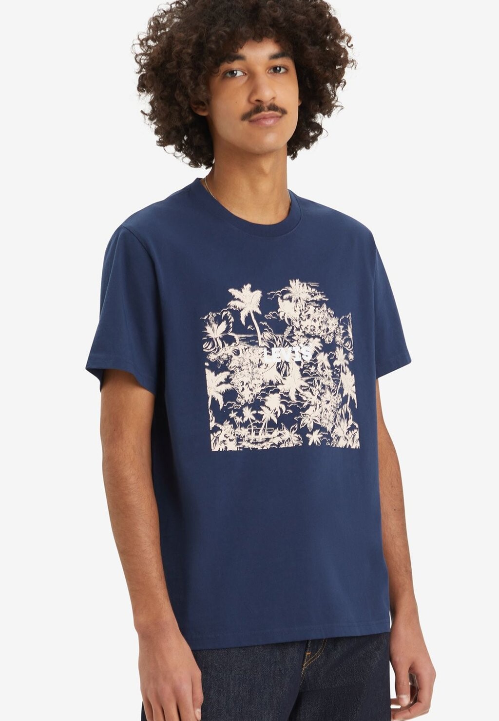 

Футболка с принтом Tee Levi's, платье синего цвета