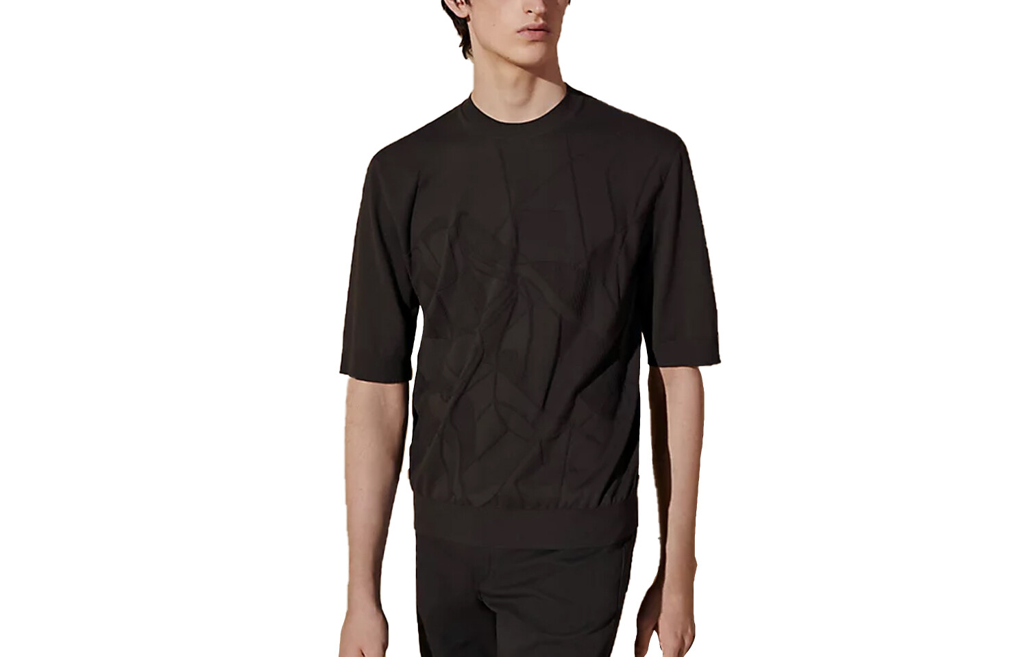 

Футболка мужская лакричного цвета Hermes, цвет Licorice color
