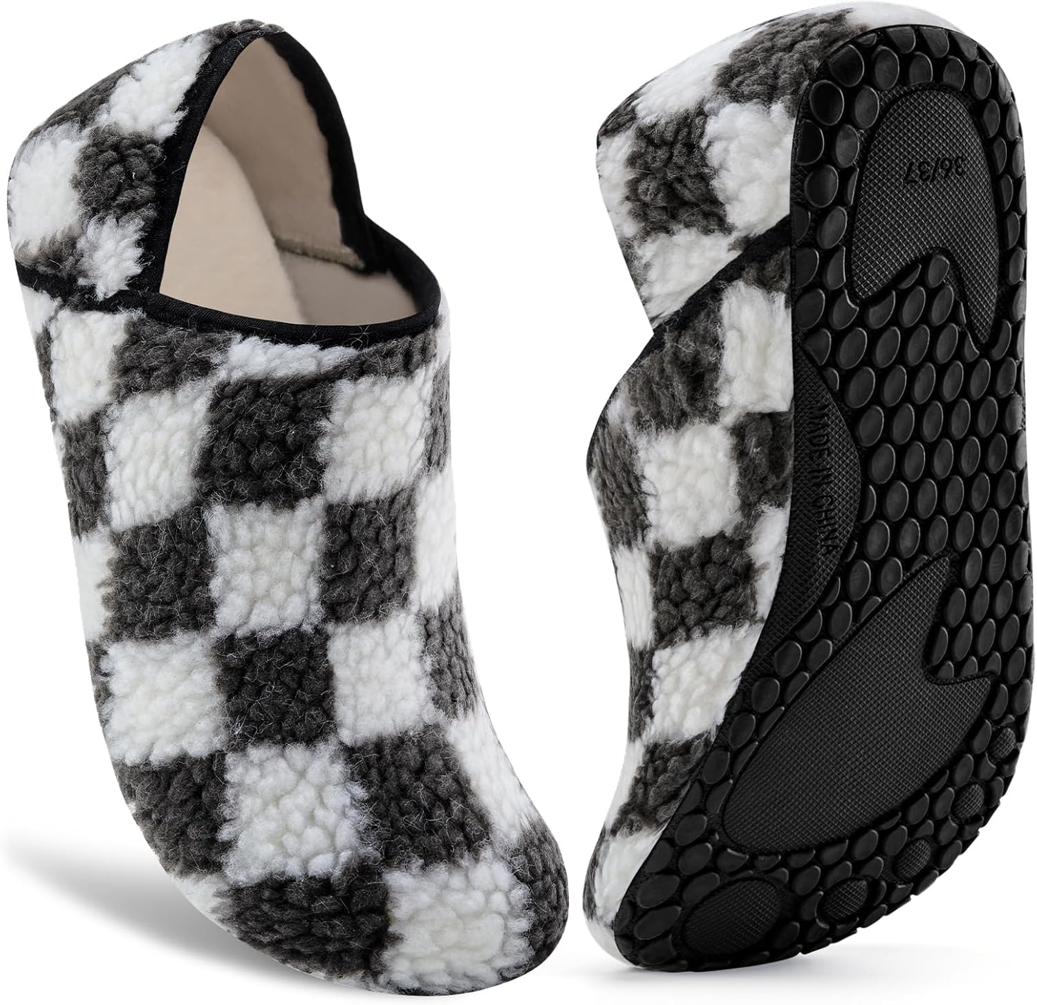 

Домашние тапочки VIFUUR для женщин и мужчин, носки-тапочки для дома, уютные пушистые тапочки, подходящие для спальни и путешествий, серый