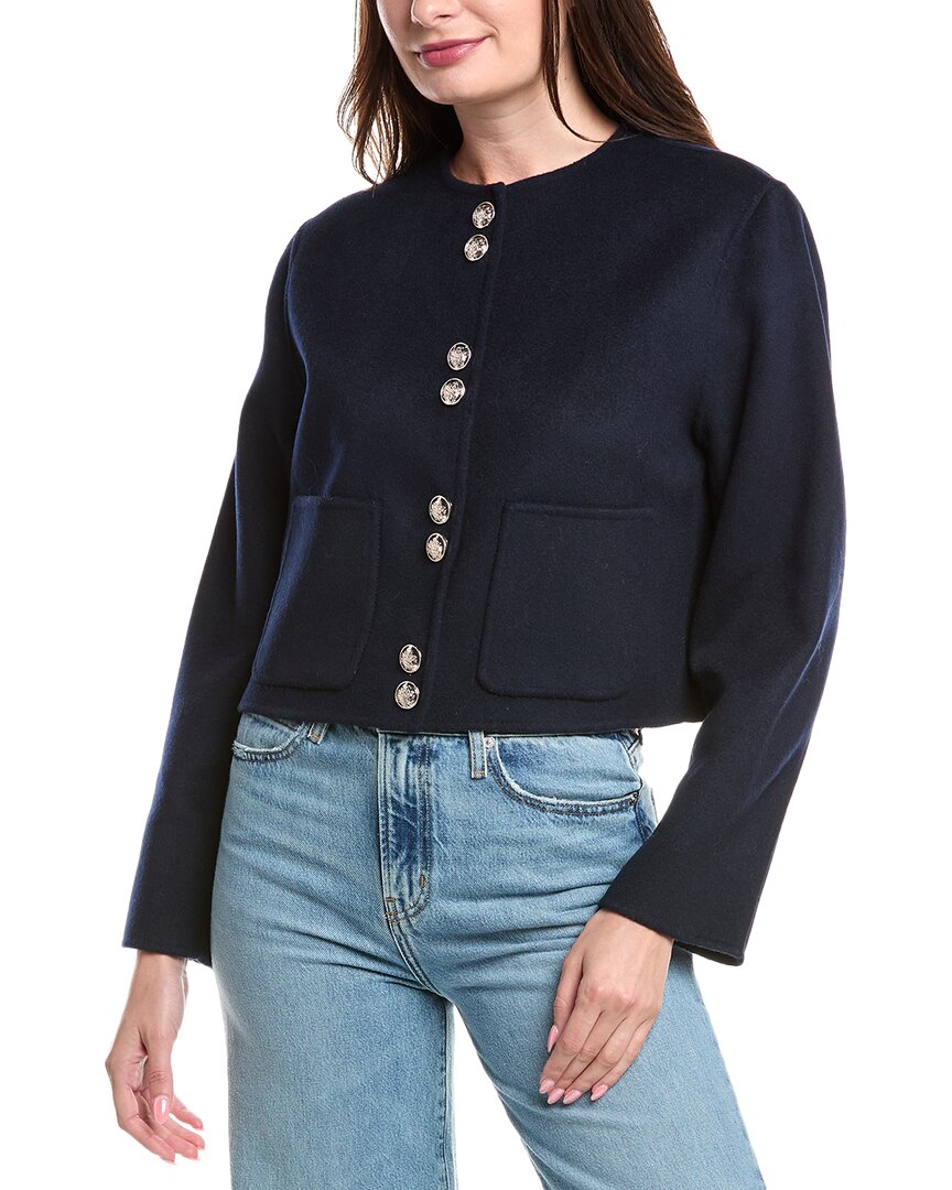 

Жакет Maje из смесовой шерсти, синий