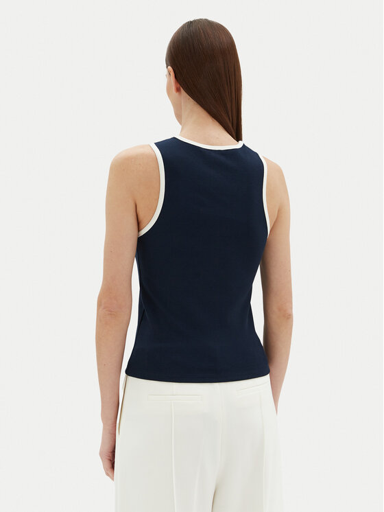 Топ облегающего кроя WW0WW44572 Tommy Hilfiger, синий — фото 3