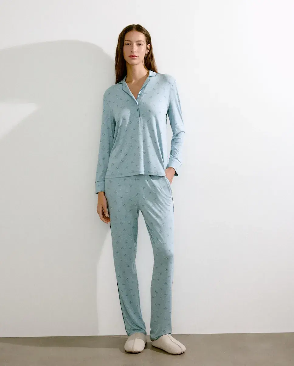 

Женская пижама с воротником поло Énfasis, белый