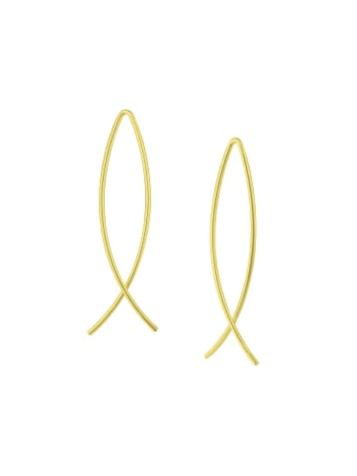 

Alexander York Серьги-подвески в виде креста, золотые, комплект из двух штук, золотые