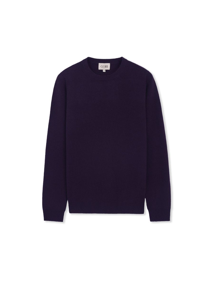 

Женский базовый кашемировый свитер с круглым вырезом Gobi Cashmere, Purple-purple pennant