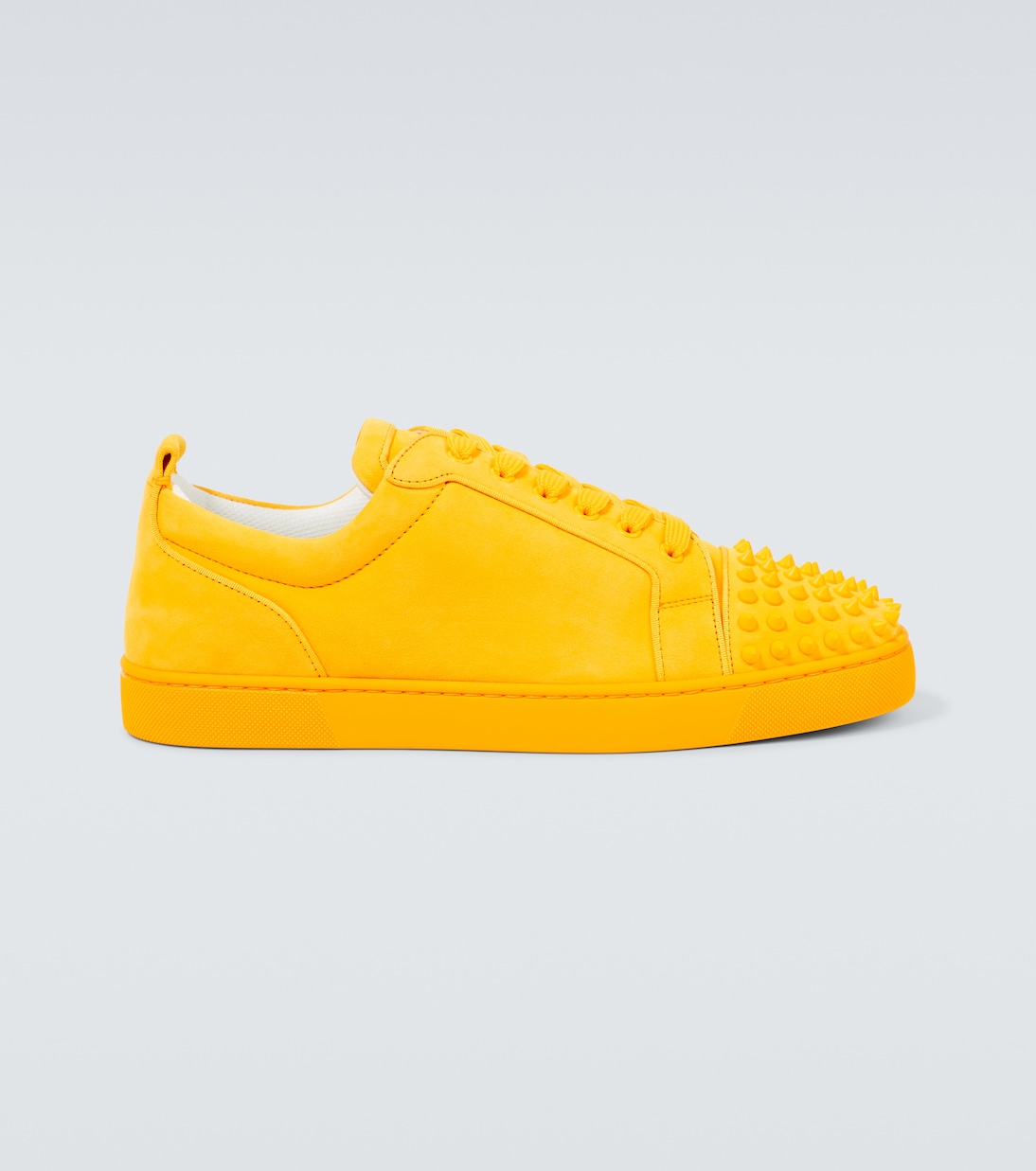 

Кроссовки Louis Junior Spikes из замши Christian Louboutin, Pollen/Pollen Mat