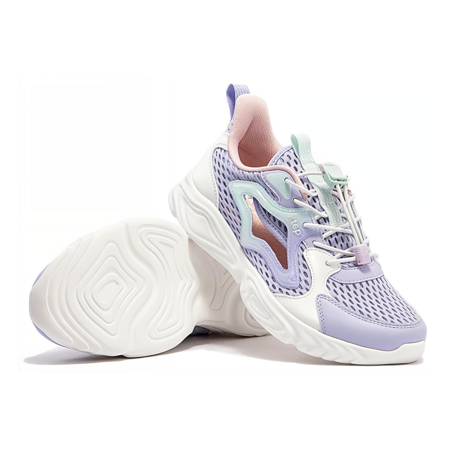 Детские кроссовки GS Low-top Фиолетовый и Белый Синий Xtep, синий — фото 3