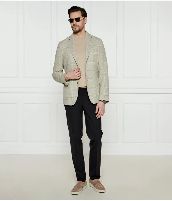 Элегантный шерстяной жакет c-hanry-233 Slim fit Boss, бежевый — фото 2
