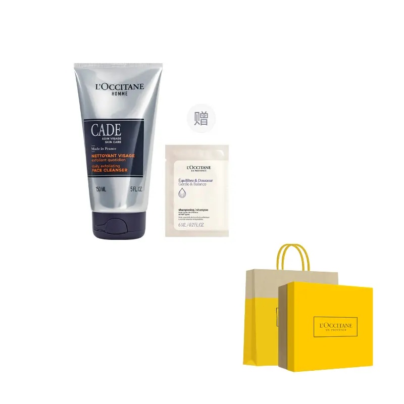 

Активный гель-очиститель увлажняющий, освежающий, отшелушивающий, контролирующий жирность и очищающий 150 мл LOCCITANE, Cleanser 150ml+Shampoo 6ml/Box