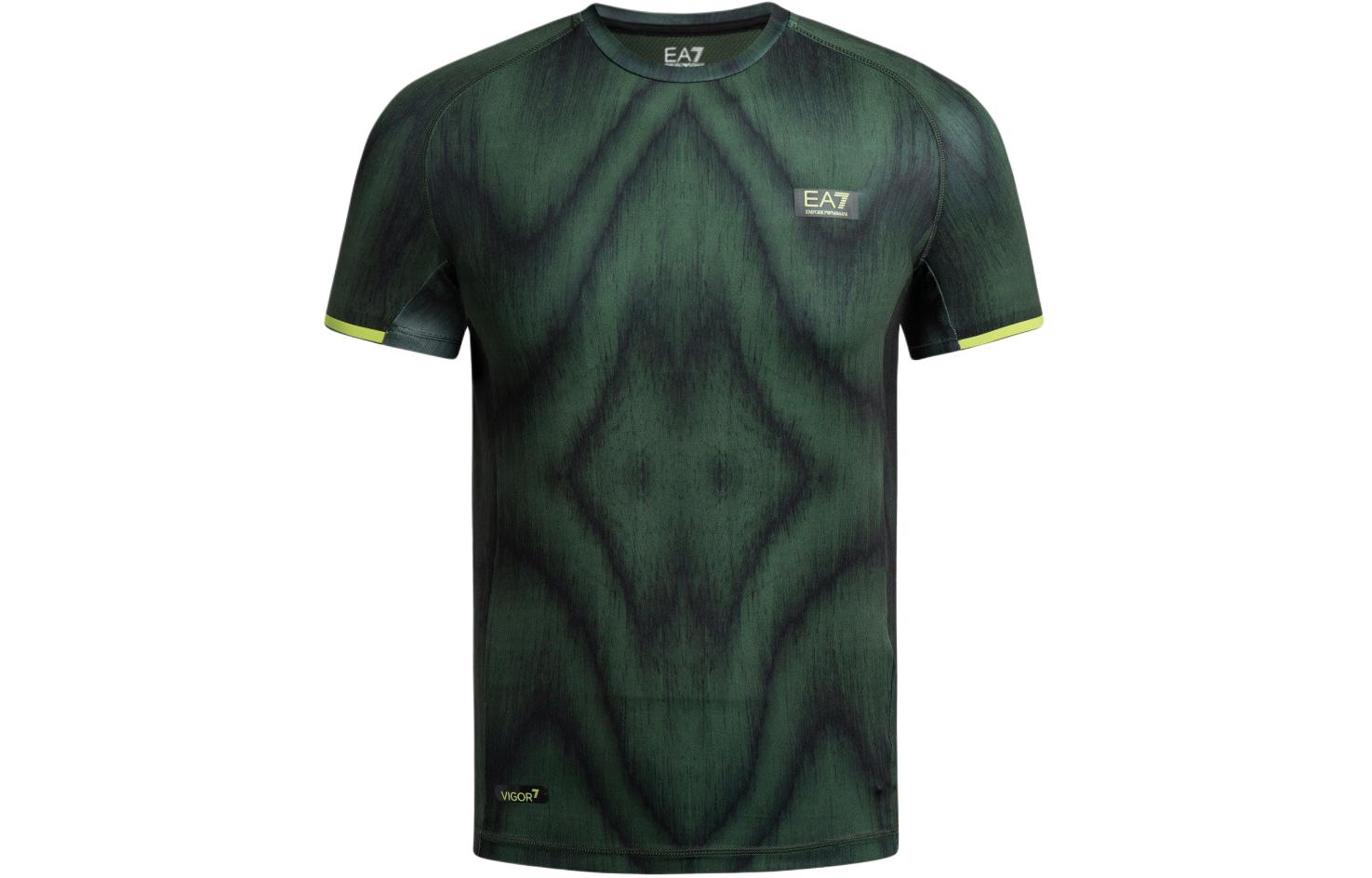 

EMPORIO ARMANI Футболка EA7 FW23 мужская зеленая