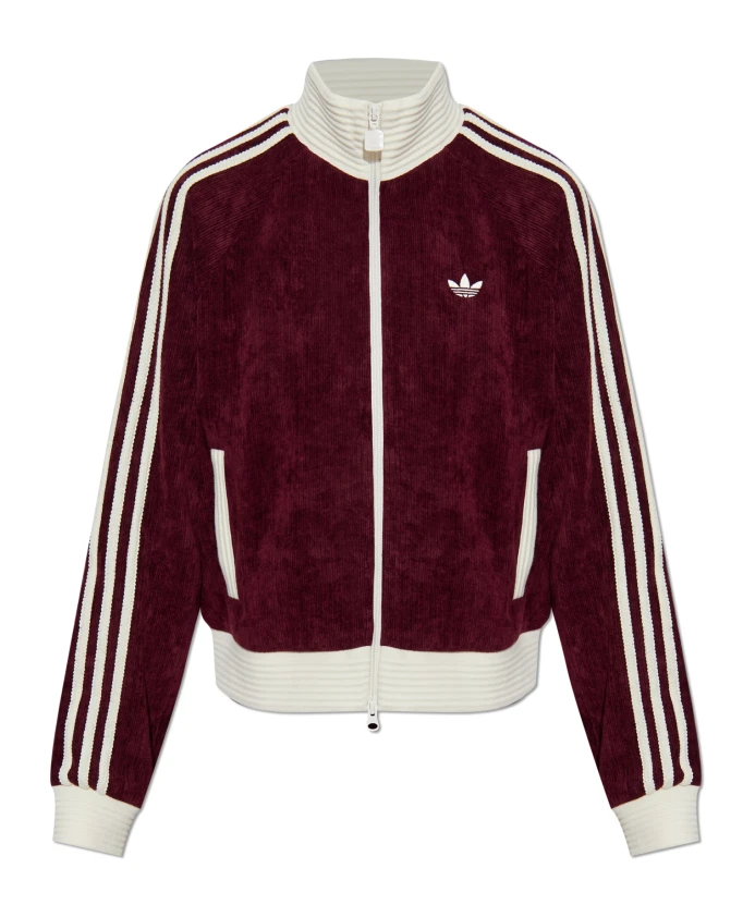 

Вельветовая толстовка с логотипом Adidas Originals, красный