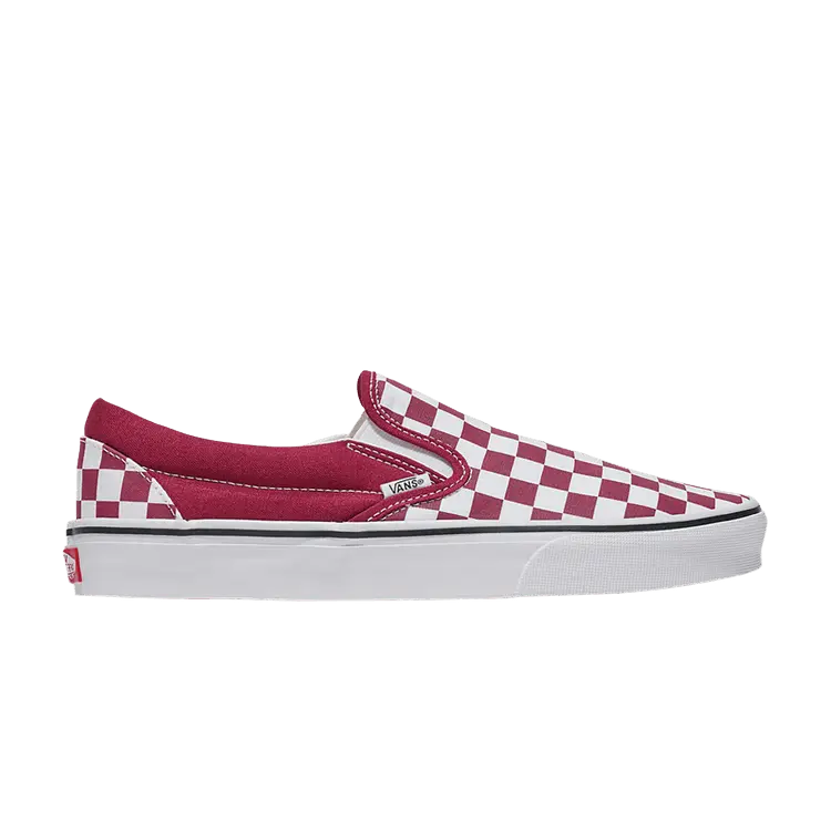 

Шлепанцы Vans Classic Slip-On Checkerboard - Rhododendron Red, красный