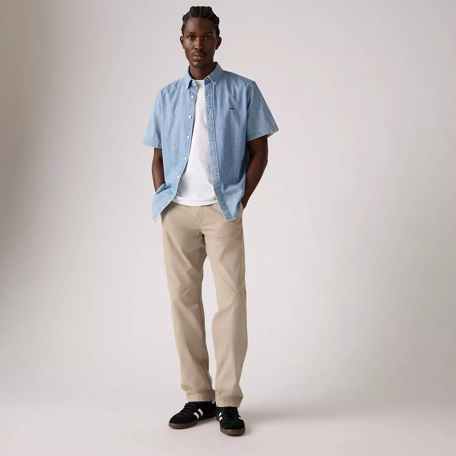 

Levi's XX Chino Authentic свободные легкие твиловые мужские брюки, цвет Vintage Khaki - White