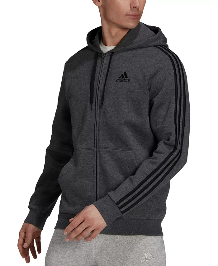 

Мужская худи Essentials на молнии adidas, серый