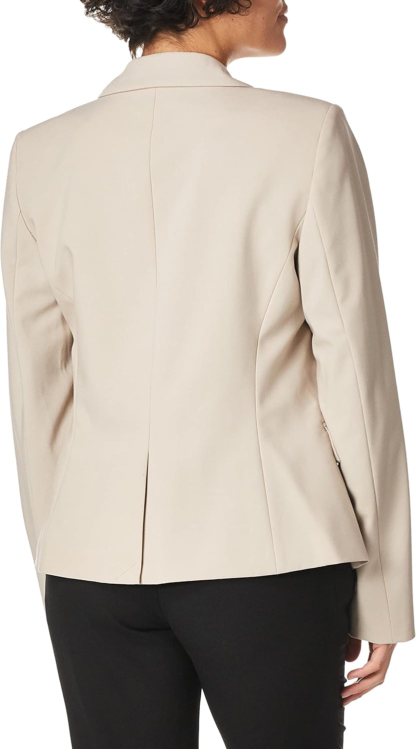 Женский блейзер Calvin Klein Lux на двух пуговицах (Petite, Standard и Plus), Khaki — фото 3