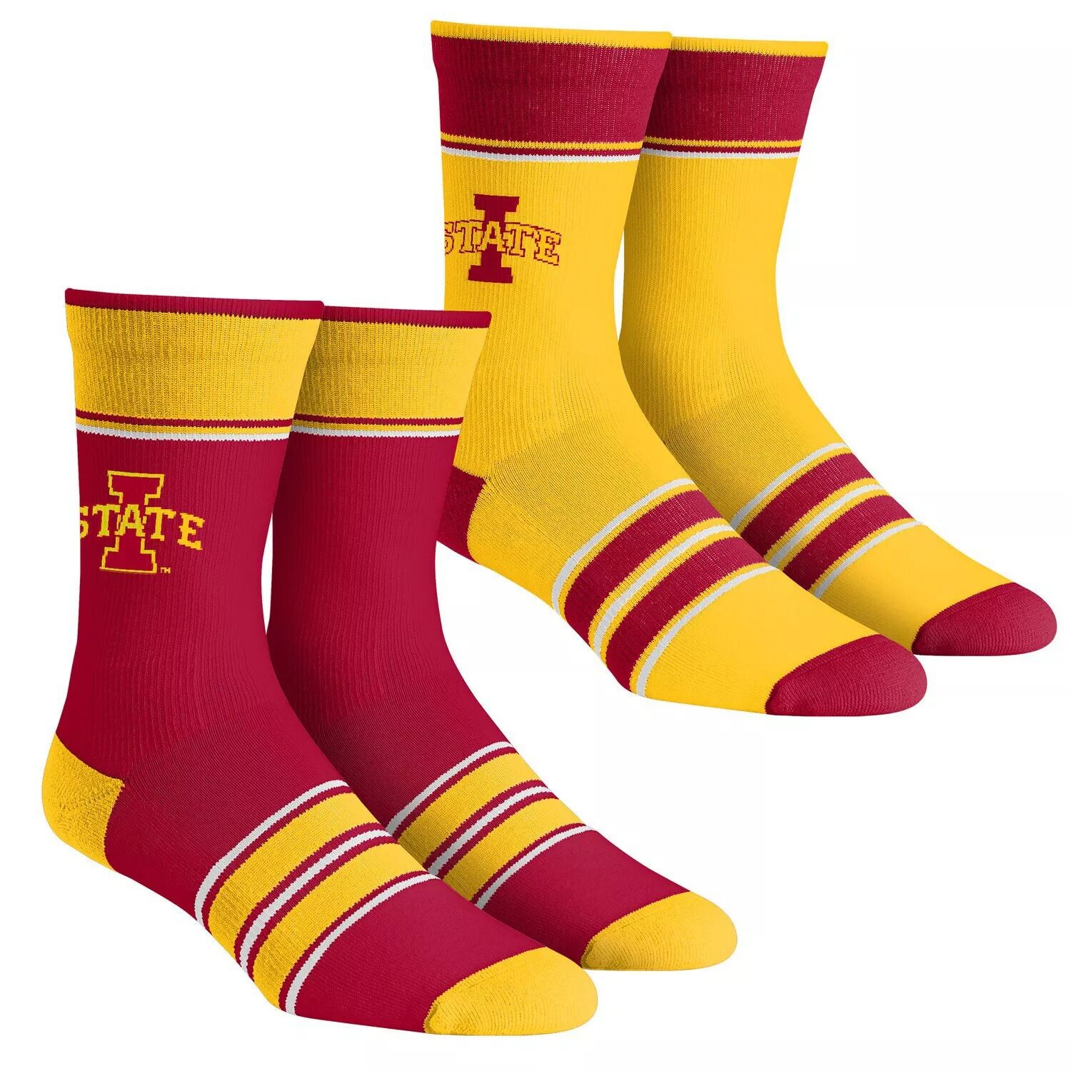 

Комплект из 2 носков Youth Rock Em Socks Iowa State Cyclones в несколько полосок Team Crew Unbranded