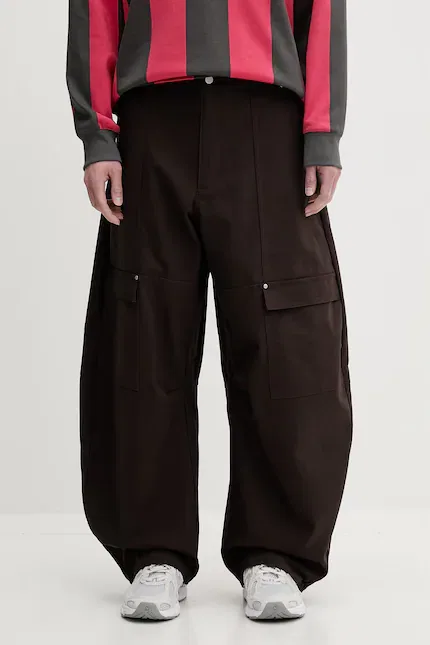 Штаны из плотной ткани Adidas Originals, коричневый