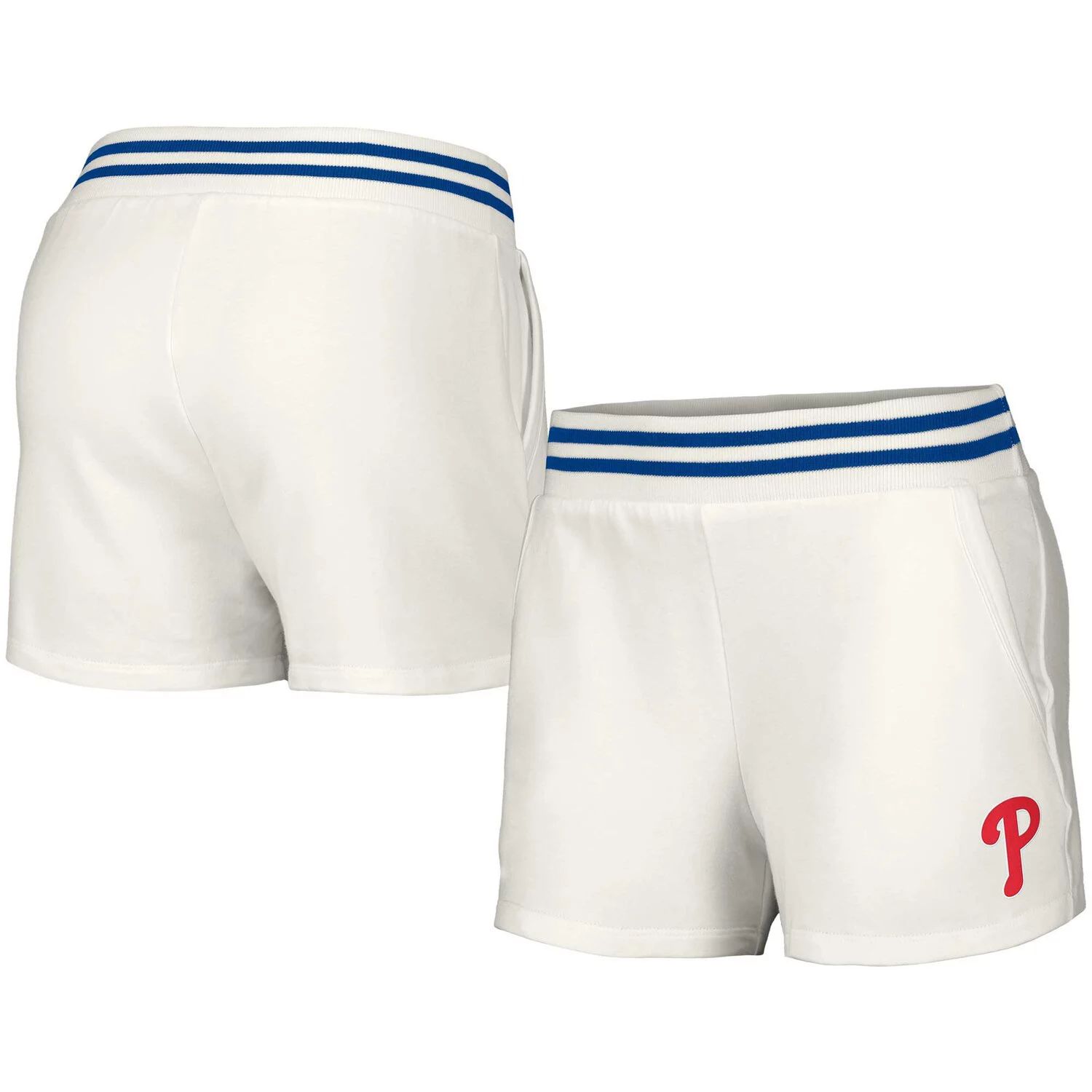 

Женские белые шорты с карманами Tri-Blend Philadelphia Phillies Maeg в стиле Lusso