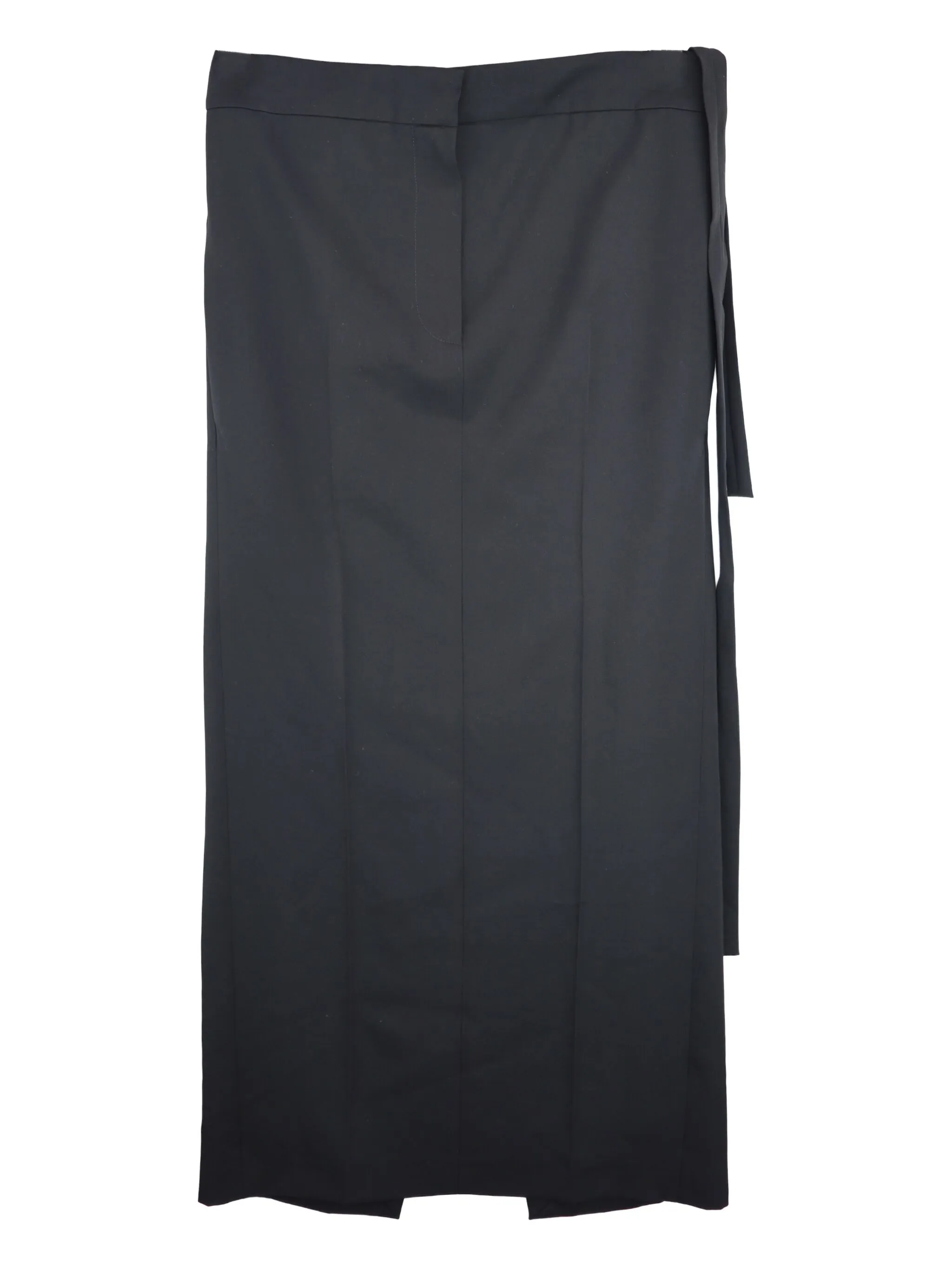 

Юбка с разрезом и завязками The Row, черный