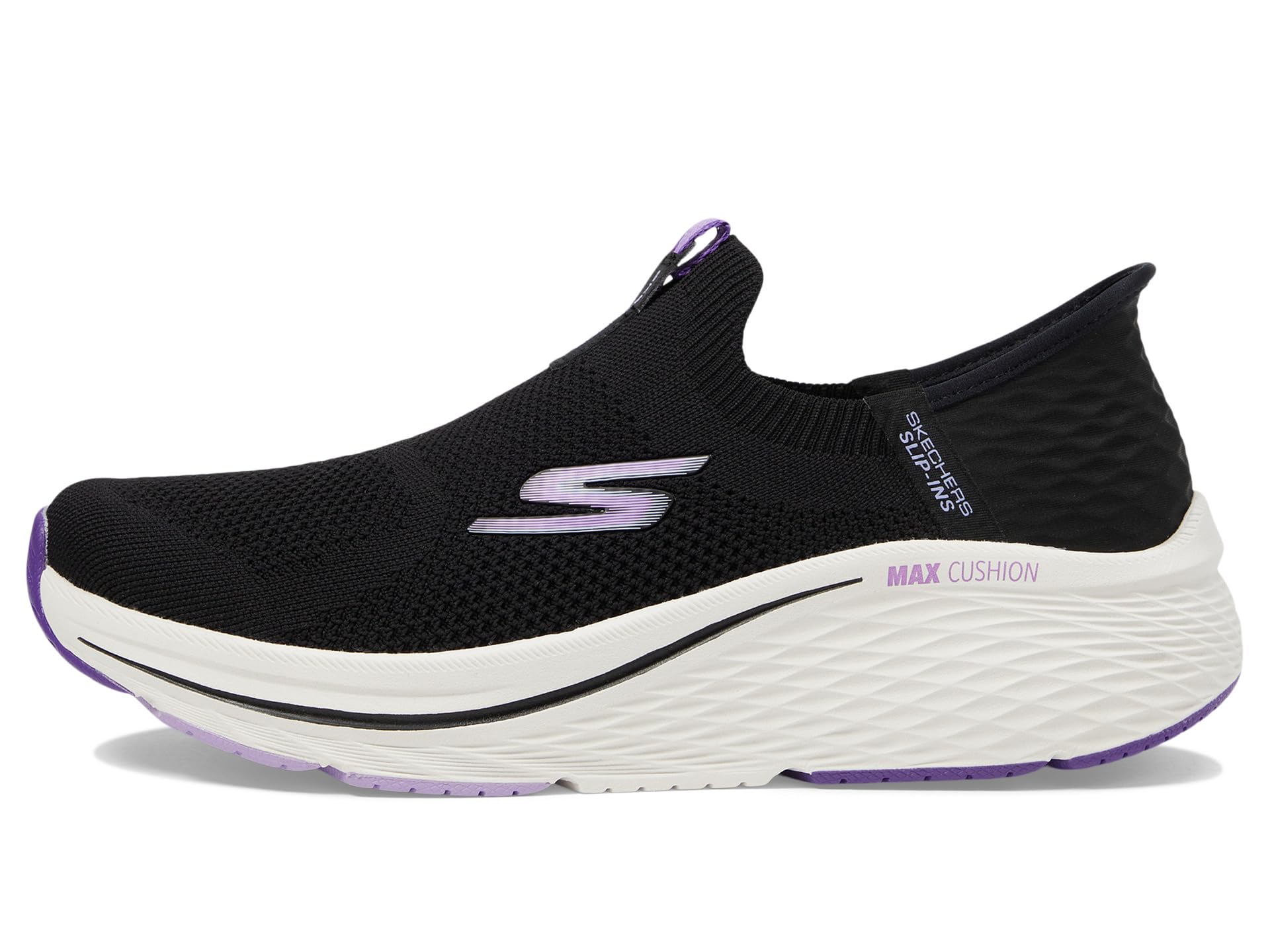Кроссовки SKECHERS Max Cushioning Elite 2.0 Eternal Hands Free Slip-Ins, Black/PurpleSee Less — фото 4