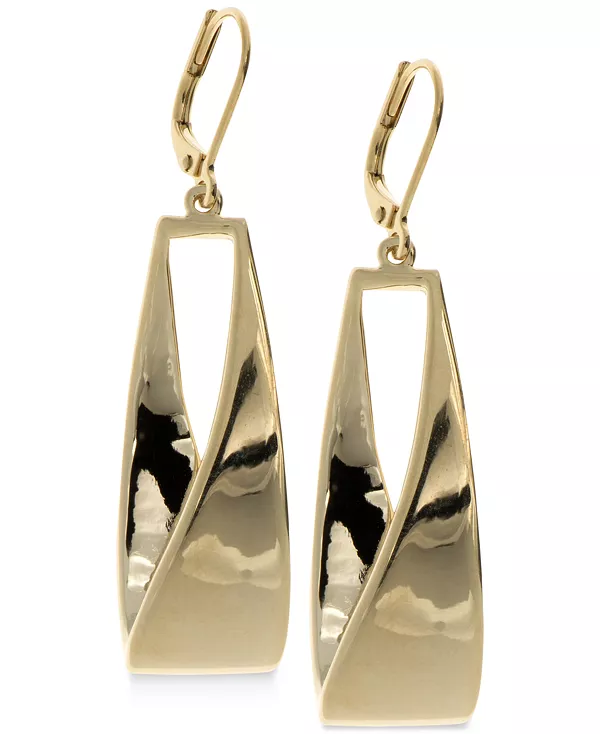 

Витые металлические серьги-кольца Anne Klein, gold