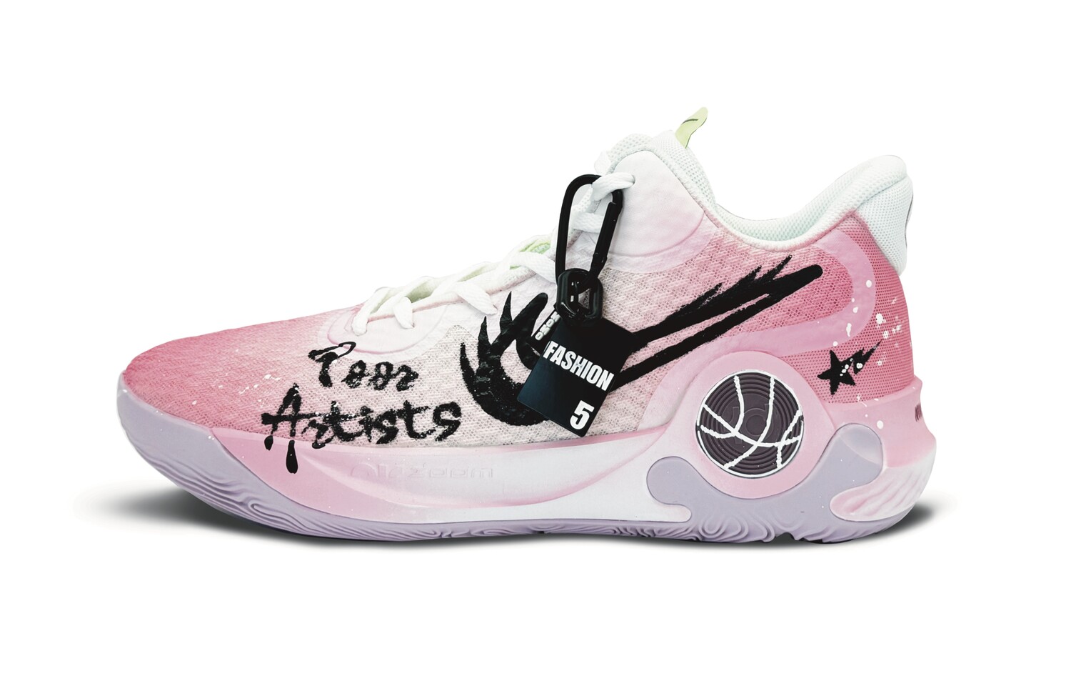 

Кроссовки Nike KD Trey 5 IX Vintage Basketball Shoes Unisex Mid-top White/black/pink, розовый