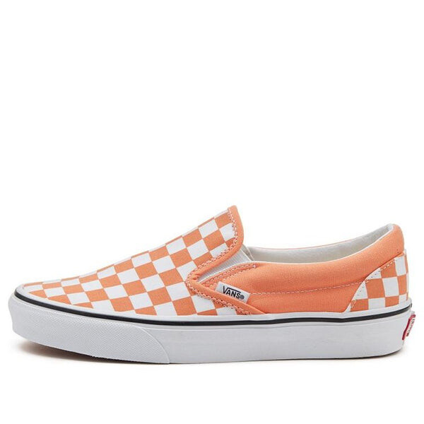 

Кроссовки slip-on checkerboard slip-on sneakers orange/white Vans, оранжевый