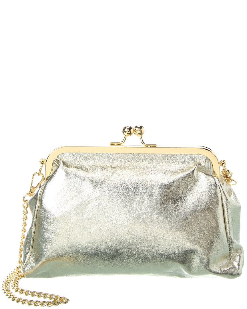 

Итальянский кожаный клатч Italian Leather, золотой