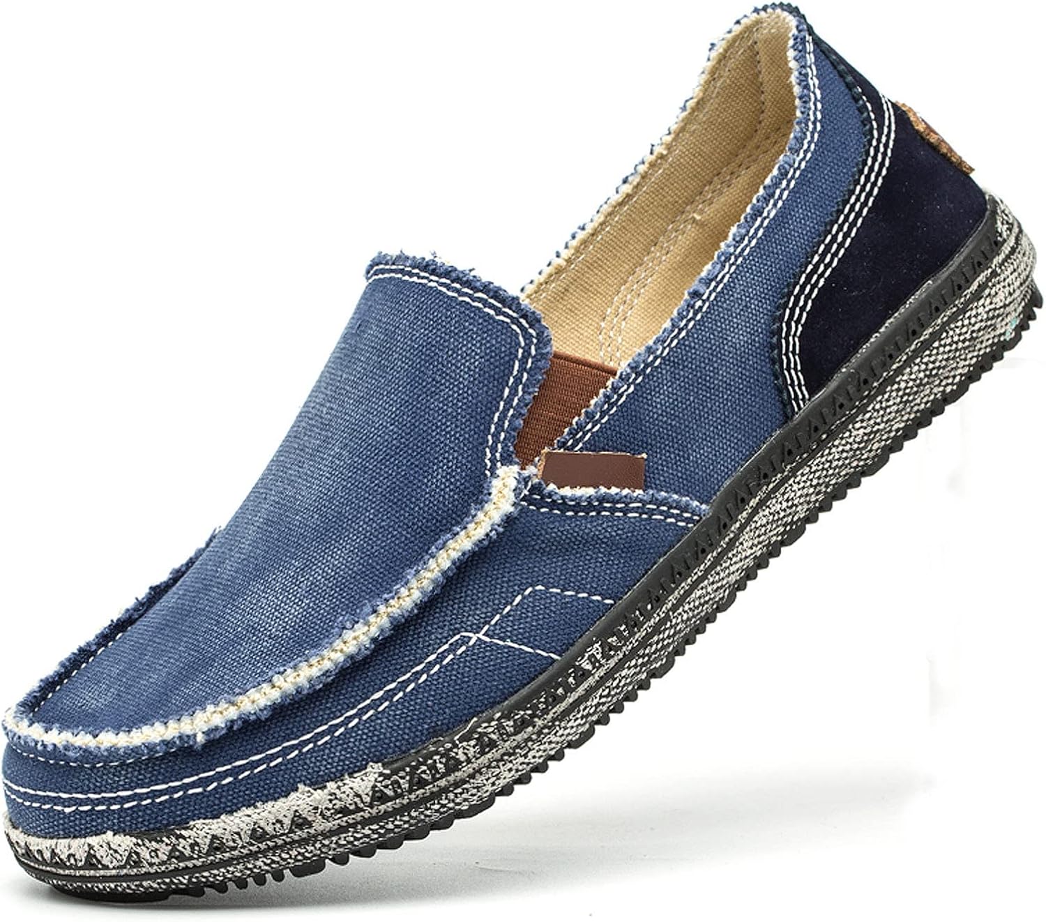 

Мужские канвасовые слипоны-лоферы Легкие дышащие тканевые туфли Винтажные лодочные туфли Повседневные плоские лоферы Кроссовки для прогулок на улице Fliozy, синий