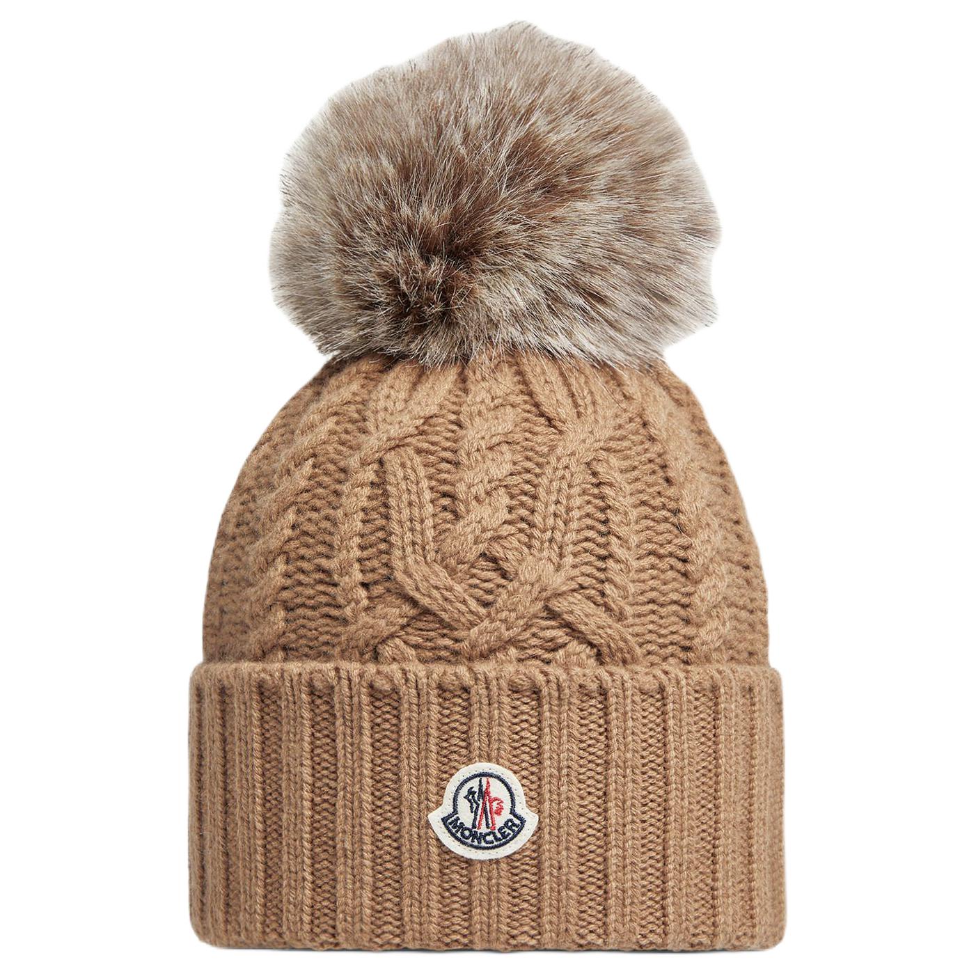 

Moncler Вязаная шапка с помпоном, Khaki