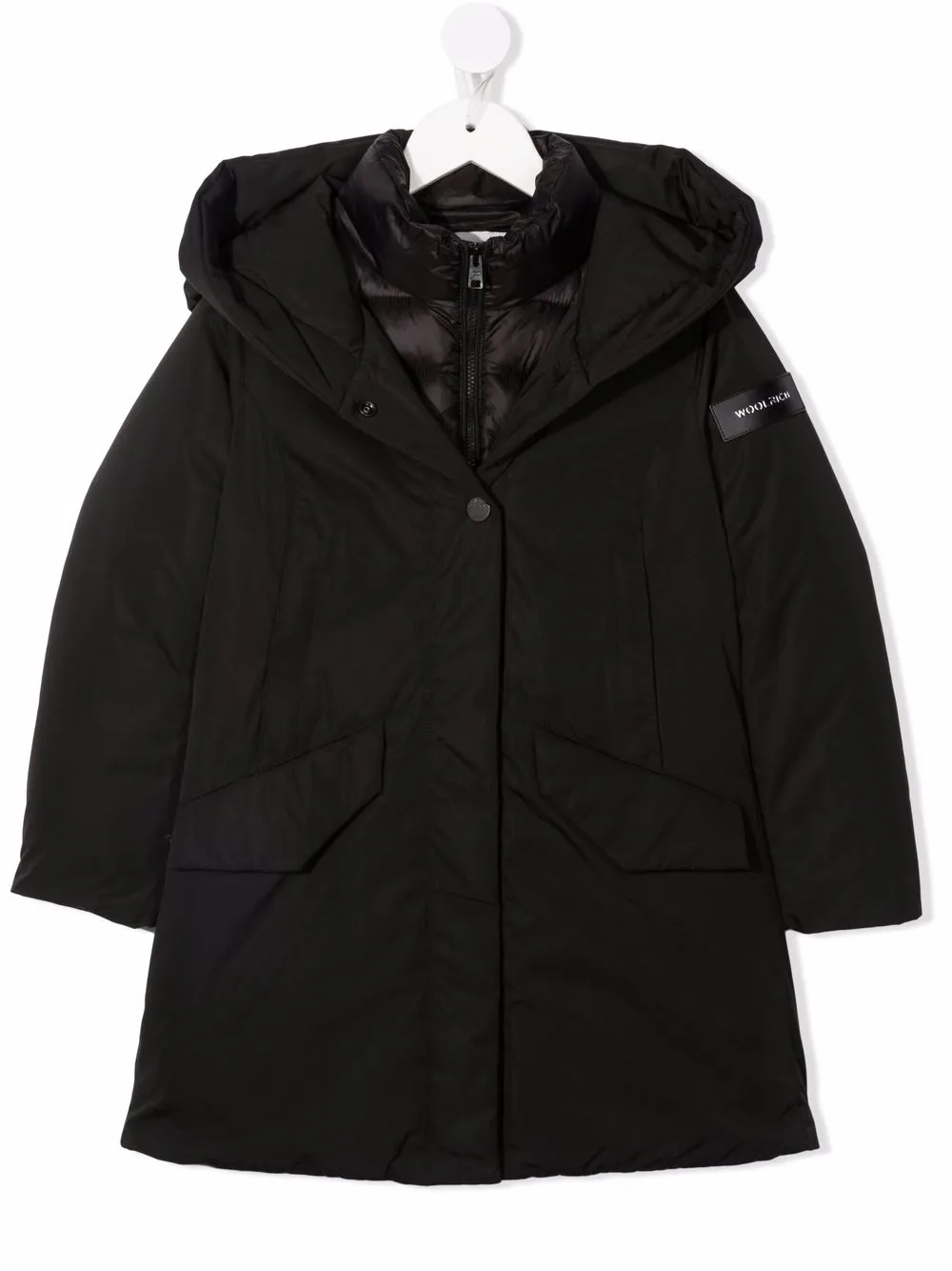 

Многослойный пуховик Woolrich Kids, черный