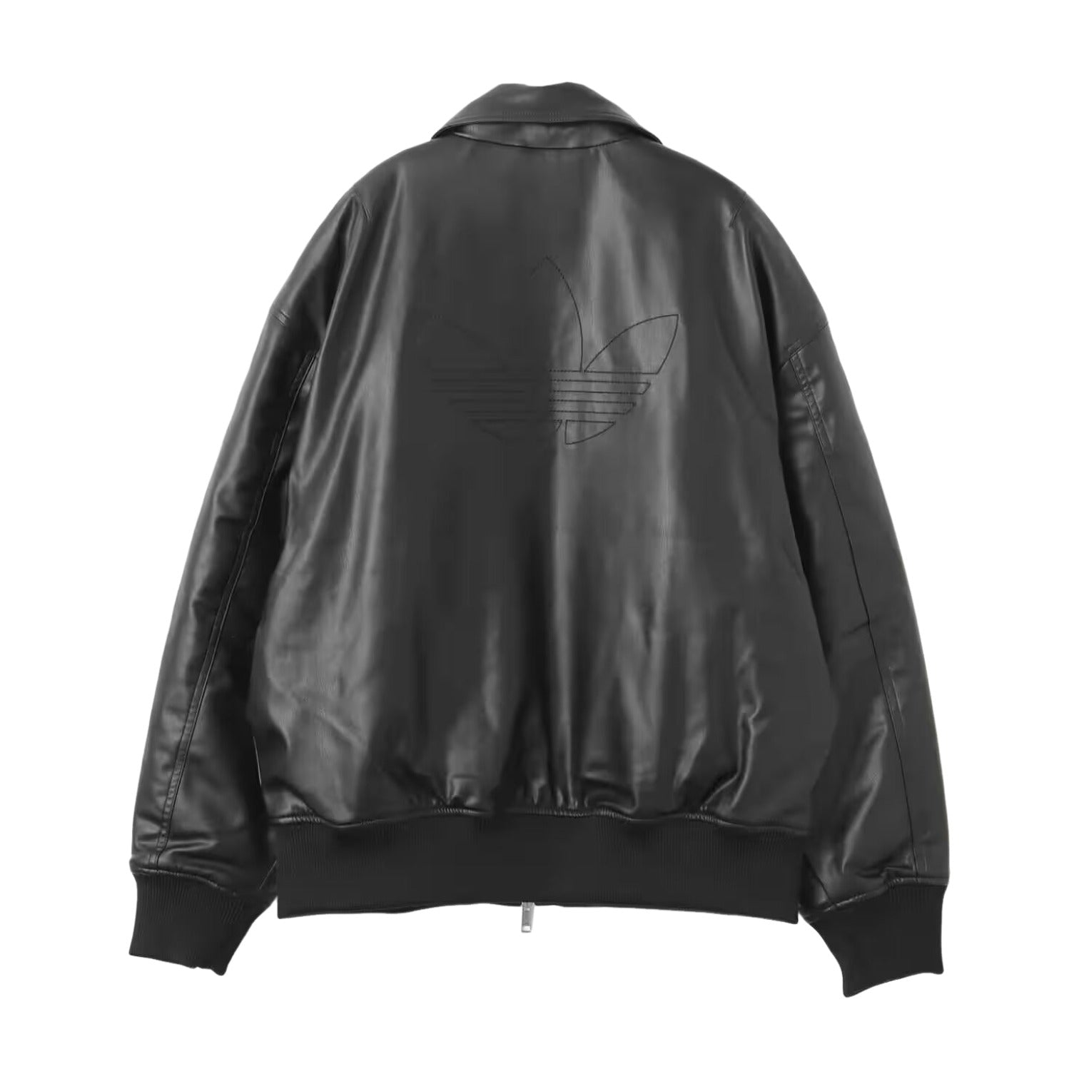 Куртка-бомбер Adidas Premium Essentials из искусственной кожи, азиатский размер, цвет «черный» — фото 2