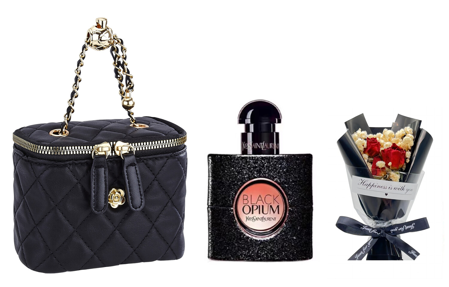 Подарочный набор Yves Saint Laurent Black Opium с косметичкой, 90 мл — фото 2