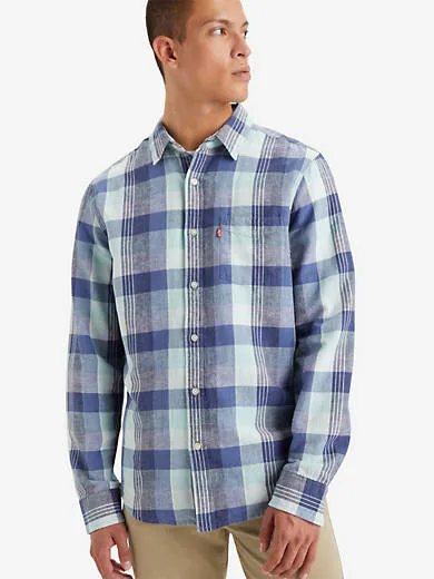 

Рубашка стандартного кроя с одним карманом Sunset Levi's, синий
