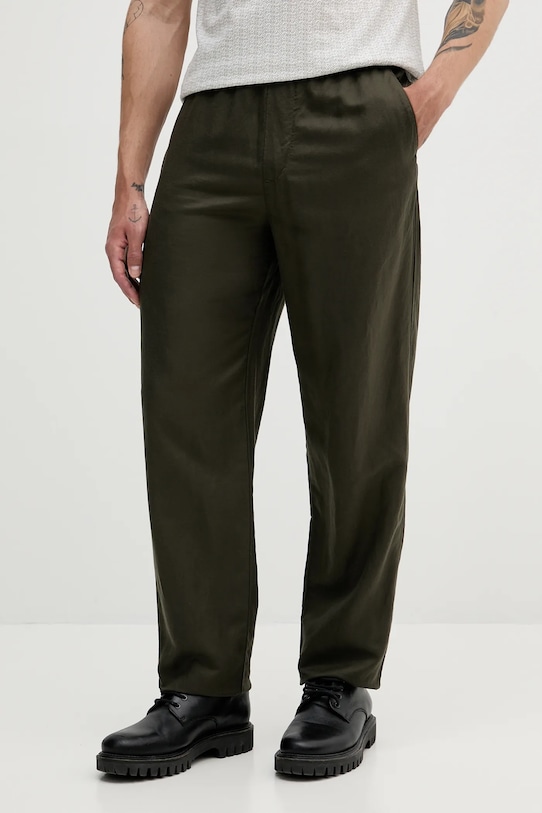 

Брюки с добавлением льна Armani Exchange, зеленый