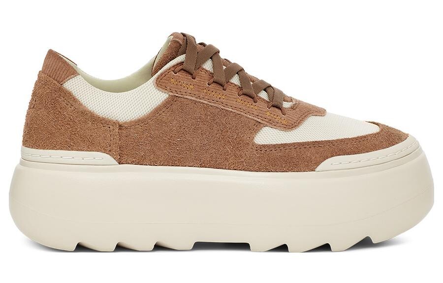 Туфли на платформе женские низкие каштановые Ugg — фото 2