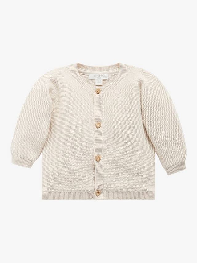 

Текстурированный кардиган baby essentials Purebaby, цвет Wheat Melange