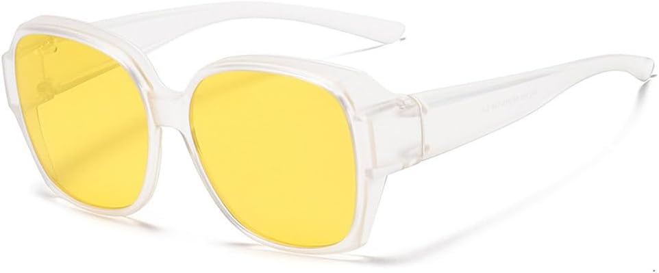 

Защитные очки для вождения, поляризованные солнцезащитные очки, надеваются поверх обычных очков, солнцезащитные очки с обтекаемой формой, защитные очки UV400 для мужчин и женщин HYYZZC, Clear Night Vision