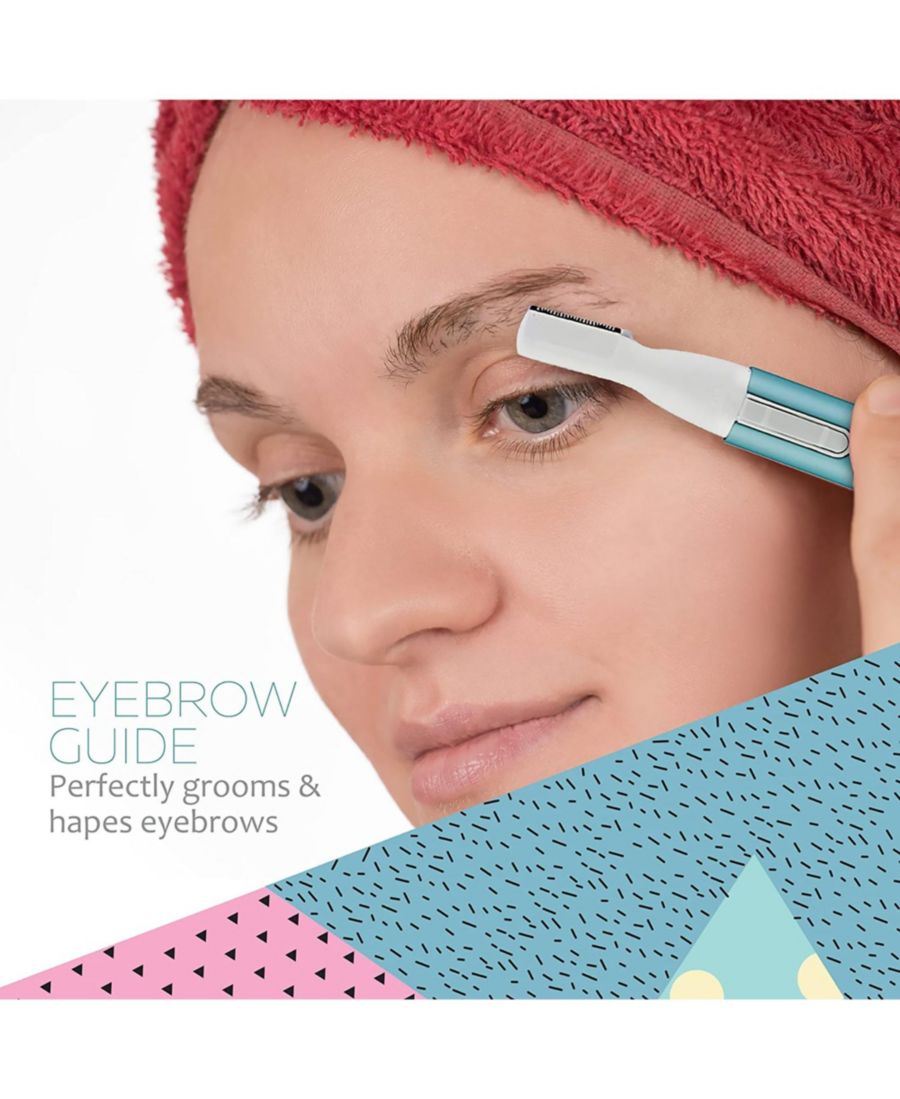Набор Beauty Precision Bundle - многофункциональный триммер для волос, нагреваемая щипцы для завивки ресниц и инструмент для удаления волос методом дермапланинга PURSONIC, зеленый — фото 2