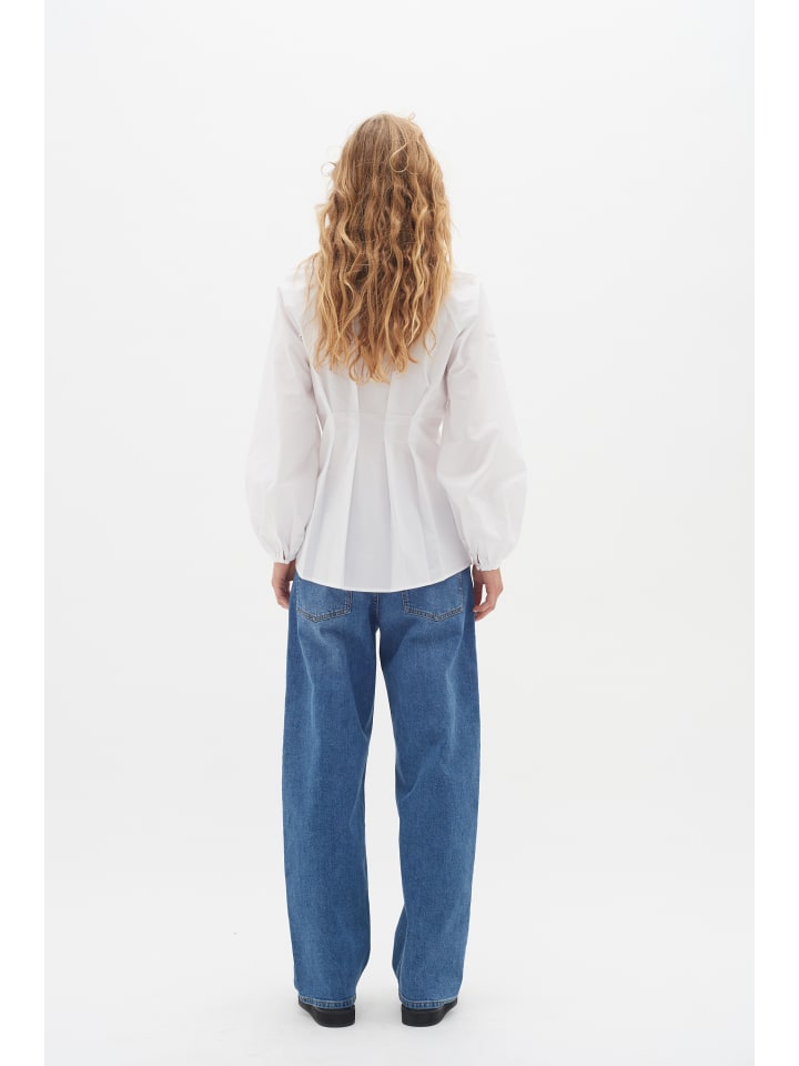 

Блузка с длинными рукавами HelveIW женственного фасона чисто белого цвета InWear