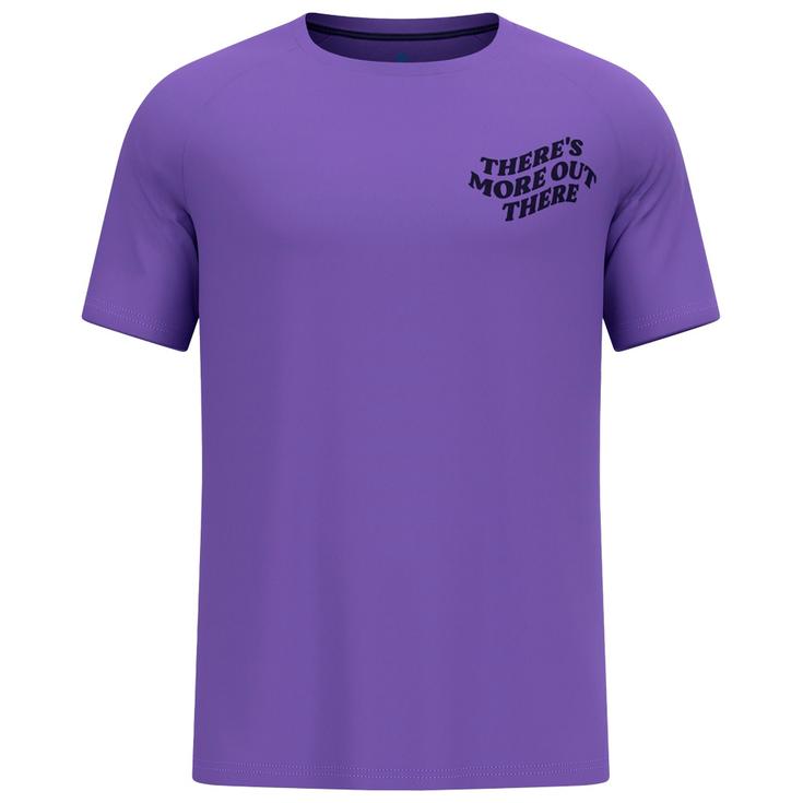 

Футболка с принтом для трейлраннинга, короткий рукав, круглый вырез, афтепати - xl Odlo