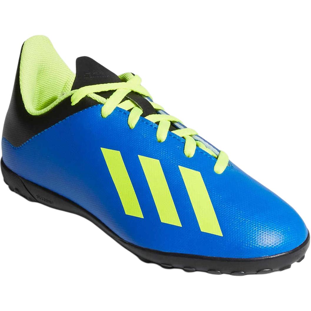 Adidas Детские низкие футбольные бутсы X 194, износостойкие, дышащие, синего цвета — фото 4