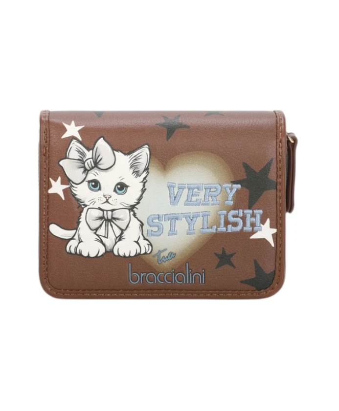 

Небольшой кошелек на молнии Braccialini, коричневый