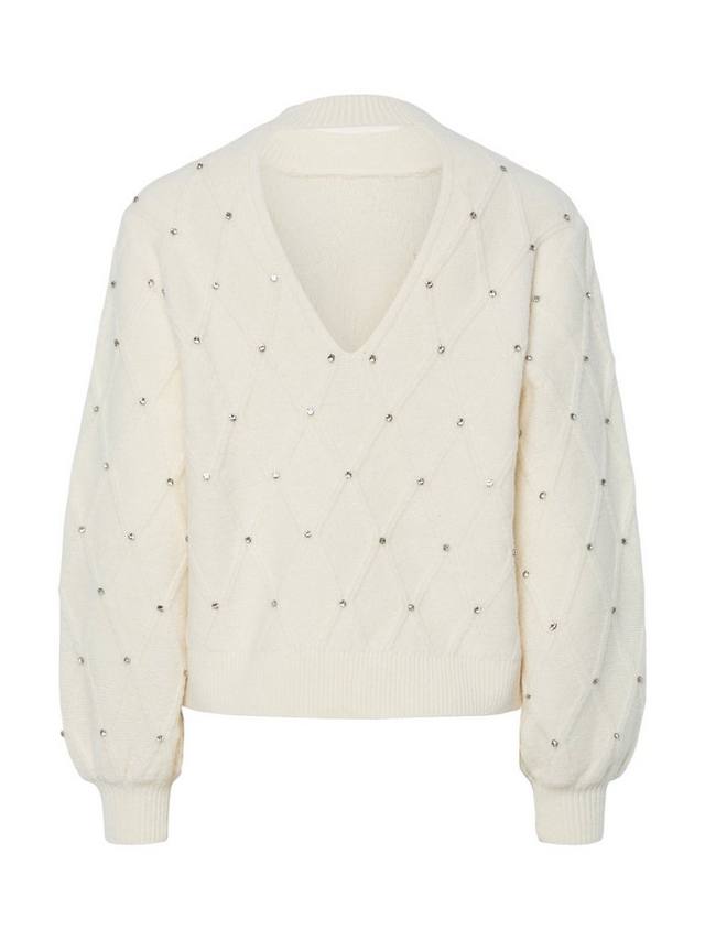 

Emis Diamante Knit джемпер YAS, Cream