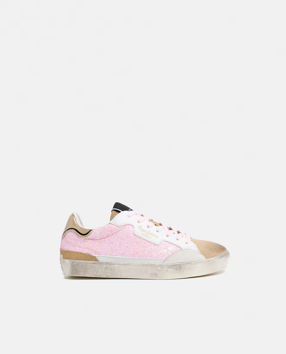 

Туфли-копыта для девочек Lane Sequins Pepe Jeans, белый