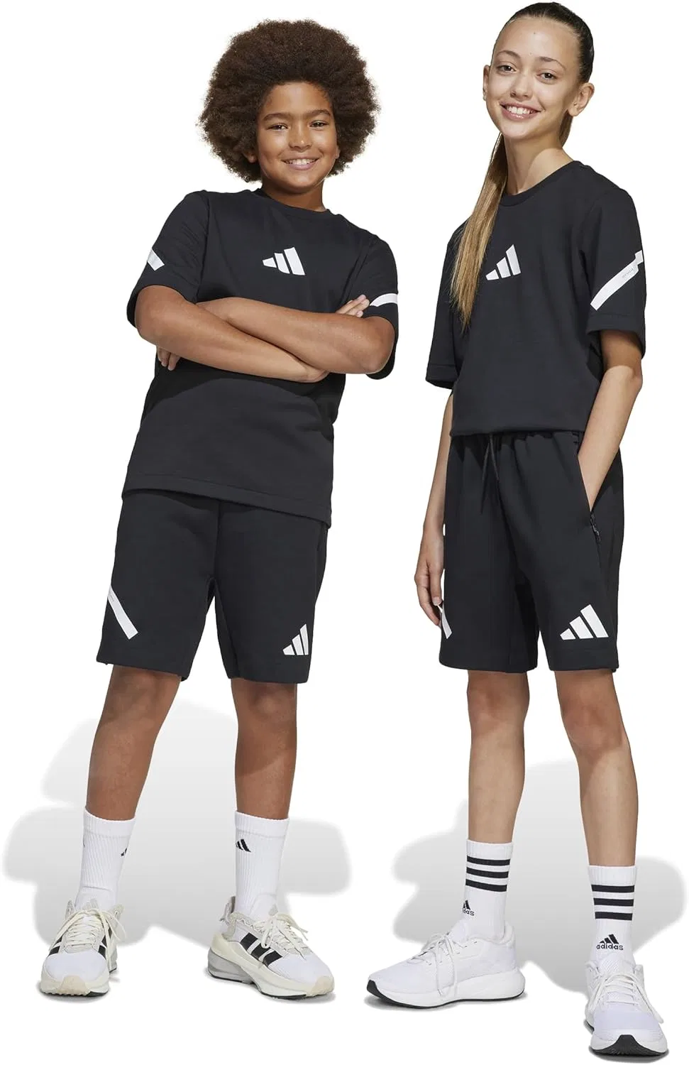 Детские шорты Adidas Zne унисекс, черно-белый — фото 2