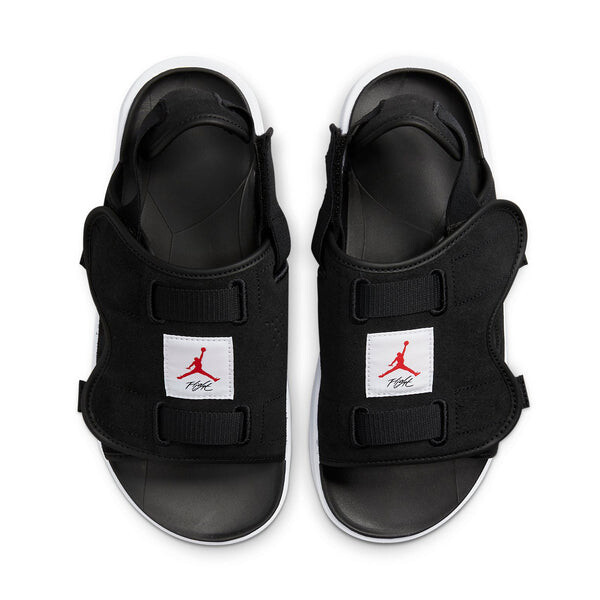 Тапочки ls slide 'black university red' Air Jordan, черный — фото 3