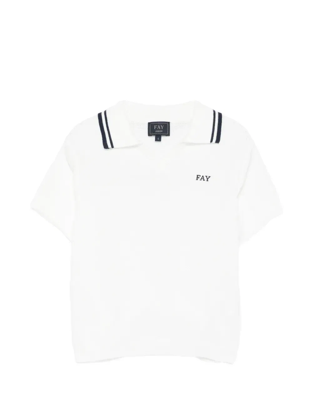 Трикотажная футболка в полоску Fay Kids, белый
